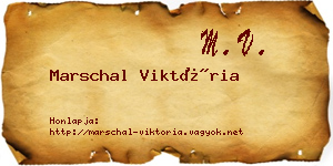 Marschal Viktória névjegykártya